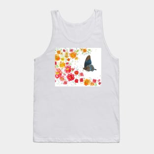 flower and butterfly Tank Top